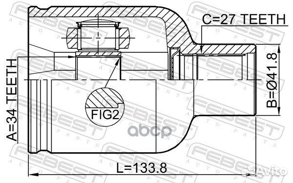 ШРУС 1811A22dmrh Febest