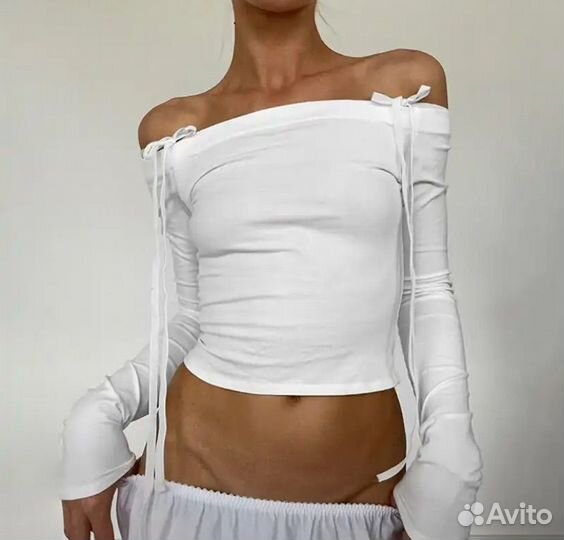 Лонгслив с бантиками