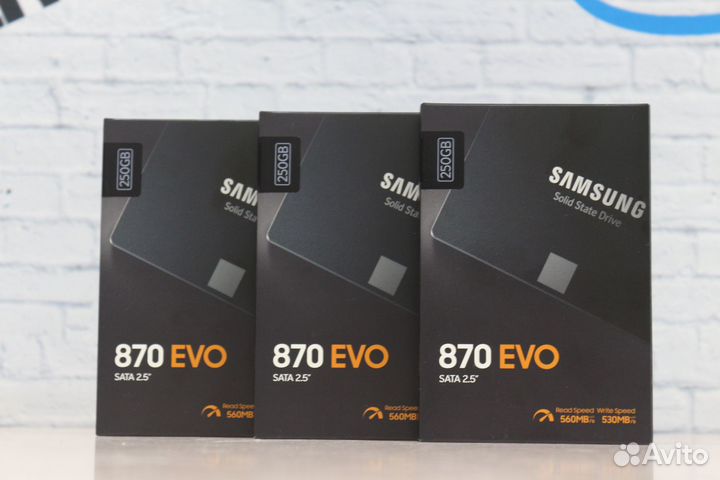 SSD накопитель 250Гб Samsung 870 Evo Новые