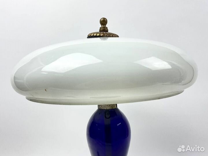 Лампа настольная СССР кобальт