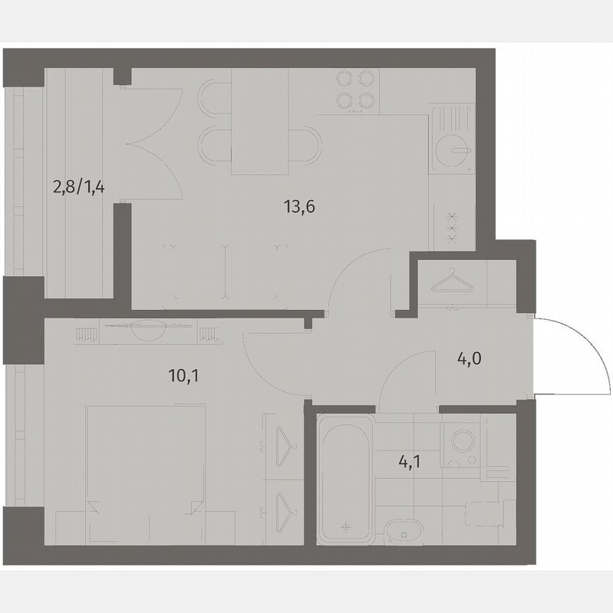 1-к. квартира, 33,2 м², 3/11 эт.