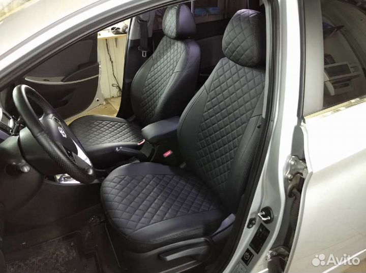 Автомобильные чехлы ромб hyundai solaris