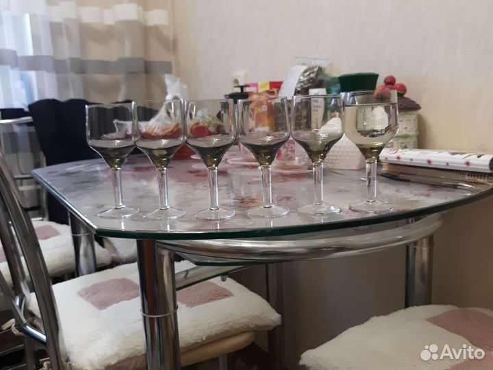 Фужер цветное дымчатое стекло 1970г