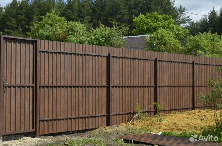 Забор из профлиста ,калитки качественно