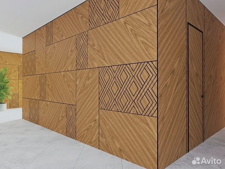Стеновые панели 3D мдф шпон пано рейки