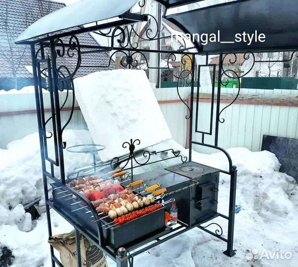 Мангал с крышей