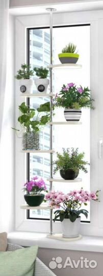 Полка для цветов на окно/распорная