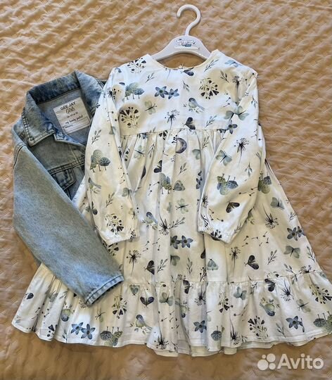 Джинсовый пиджак+платье