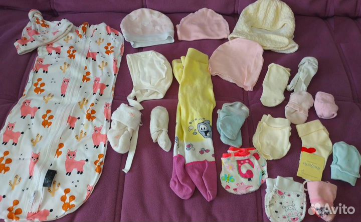 Слипы и боди на девочку до 1 года