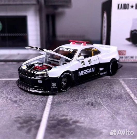 Mini Gt Nissan Skyline R34 Japan Police Kaido