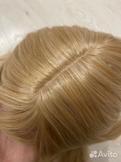 Парик блонд длинный с челкой
