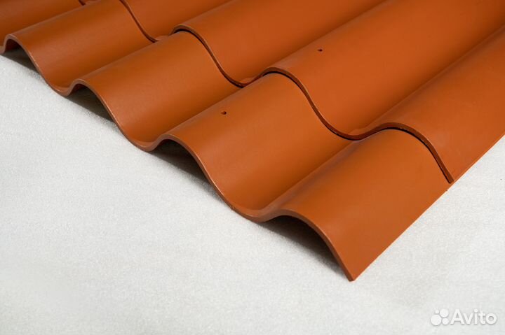 Волнаколор, 625х1097х6 мм, оранжевый - X160