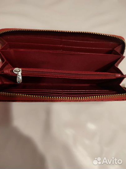 Кошелек женский кожаный красный