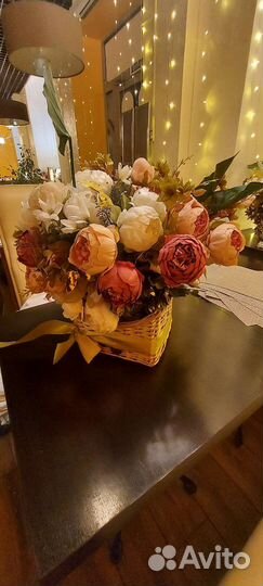 Пионы цветы шелковые искусственные