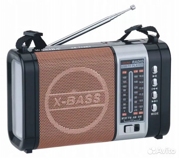 Радиоприёмник Bluetooth USB / TF / AUX-3.5мм фонар