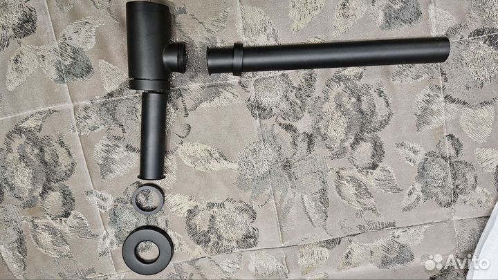 Сифон для раковины черный матовый