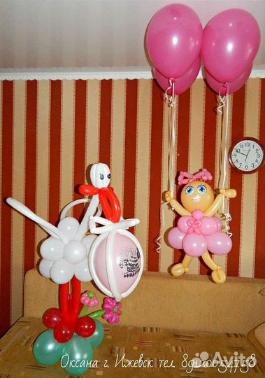 Выписка из роддома, шарики