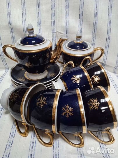 Сервиз чайный кобальт. Довбыш