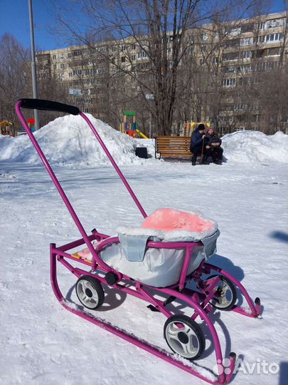Детские санки коляска