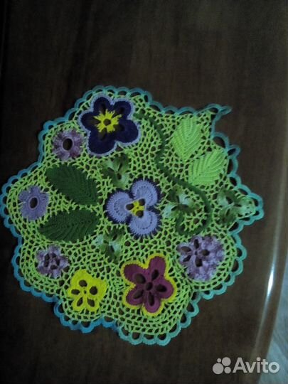 Салфетка,вязанная Ирландским кружевом
