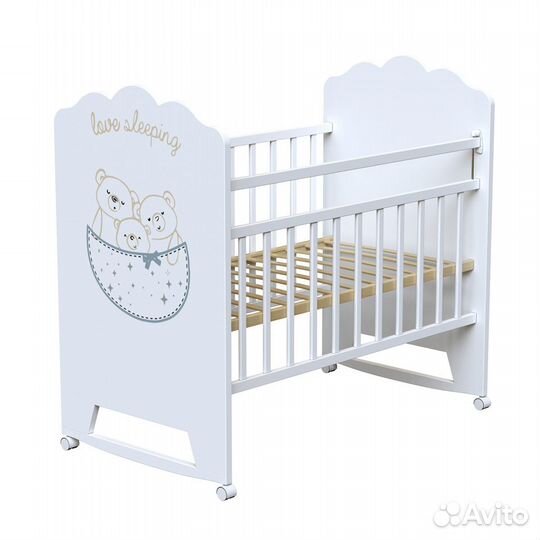 Кроватка-качалка с колесами Love sleeping