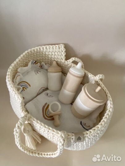 Деревянная посуда детская для кухни бутылка соска