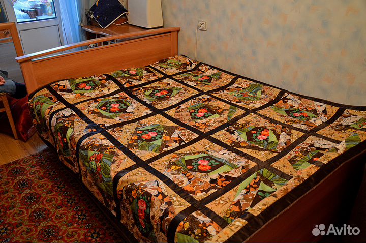 Покрывало лоскутное шелковое 