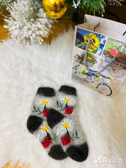 Носки детские пуховые Теплые Мягкие Красивые