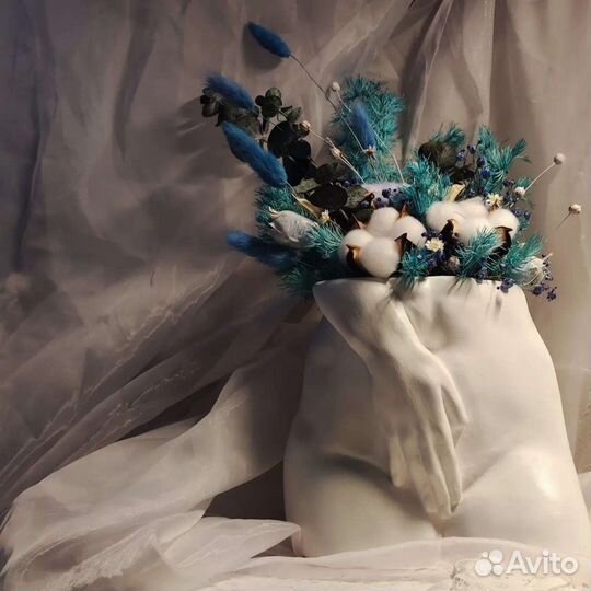 Букет в кашпо, интерьерный