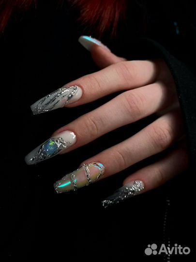 Наращивание ногтей, крейзи маникюр
