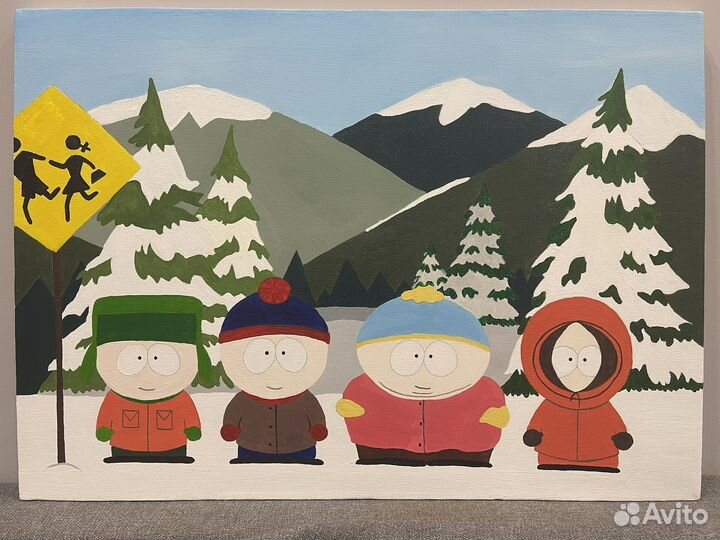 Картина Южный парк, South park 70x50