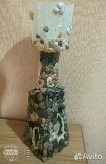 Декор морской галькой. Подсвечники и не только