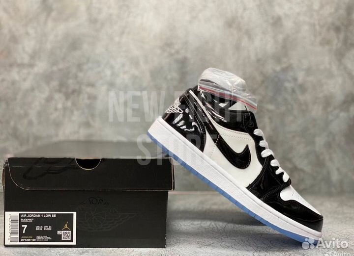 Кеды nike air jordan 1 low SE concord на руках