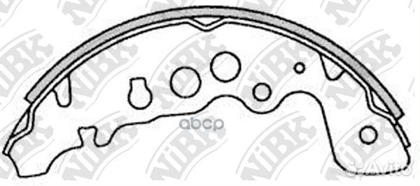 Колодки тормозные барабанные зад FN9958 NiBK