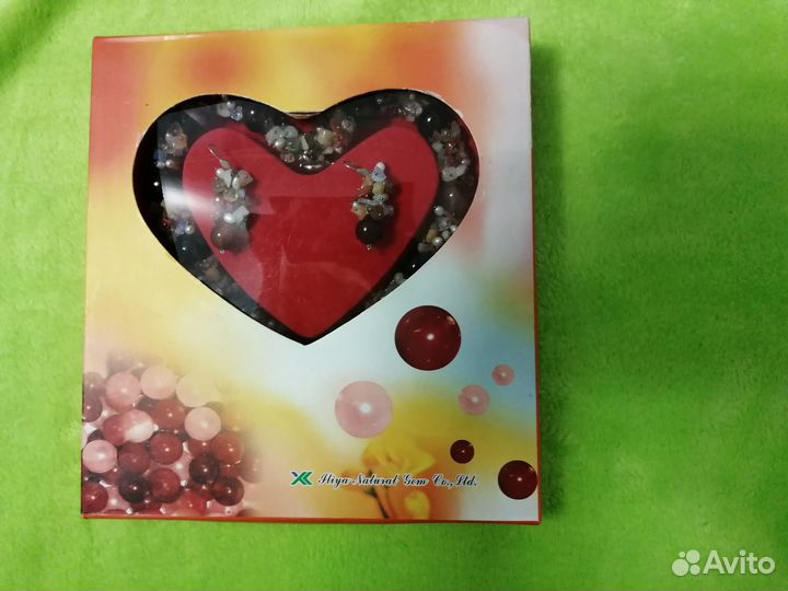 Комплект из сердолика новый