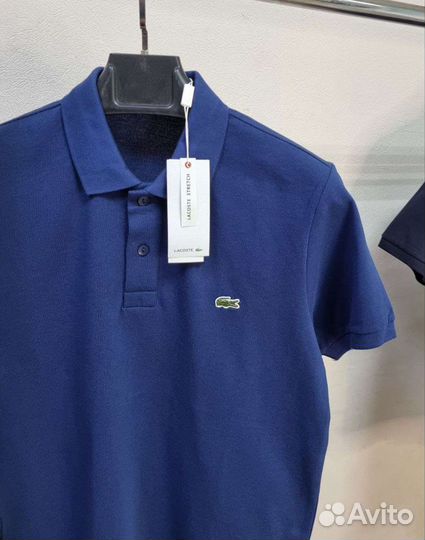 Поло Lacoste синий цвет S-2Xl