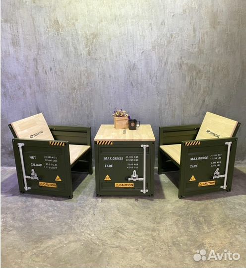 Мебель из металлических бочек