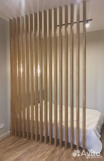 Реечная перегородка рейки 40*60,40*80 зонирование