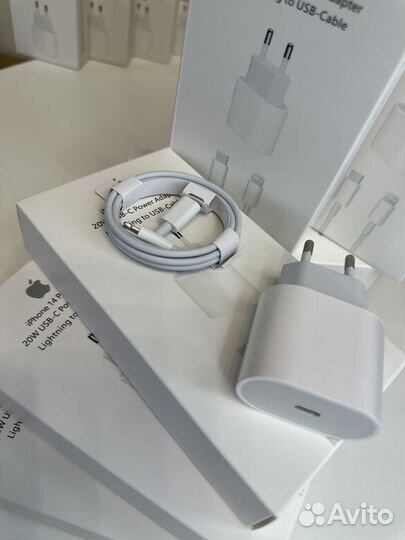 Блок питания apple 20w+провод (Быстрая зарядка)