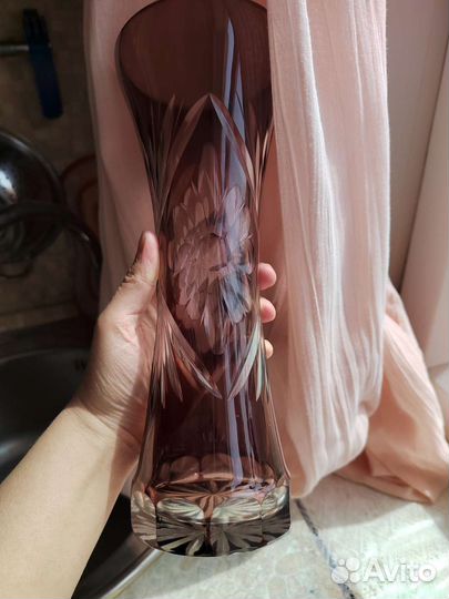 Ваза марганцевое стекло СССР