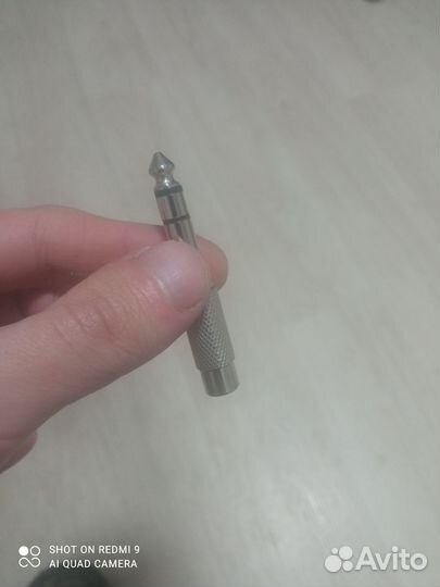 Переходник 6.35 мм шт стерео - RCA гн