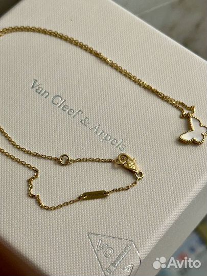 Колье ban cleef butterfly 750 проба