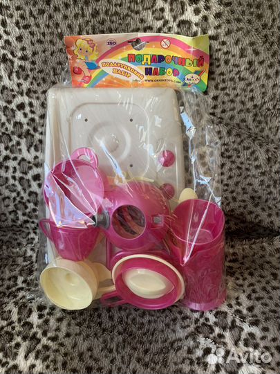 Набор игрушечная детская посуда с плитой