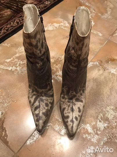 Итальянские Ботильоны Ботинки кожаные Baldinini