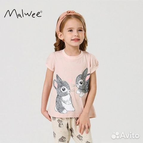 Костюм футболка и лосины на девочку новый 90/140