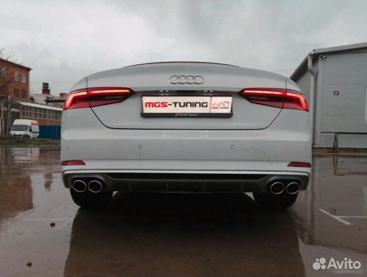 Диффузор с насадками на Audi A5 стиль S5 16-н.в