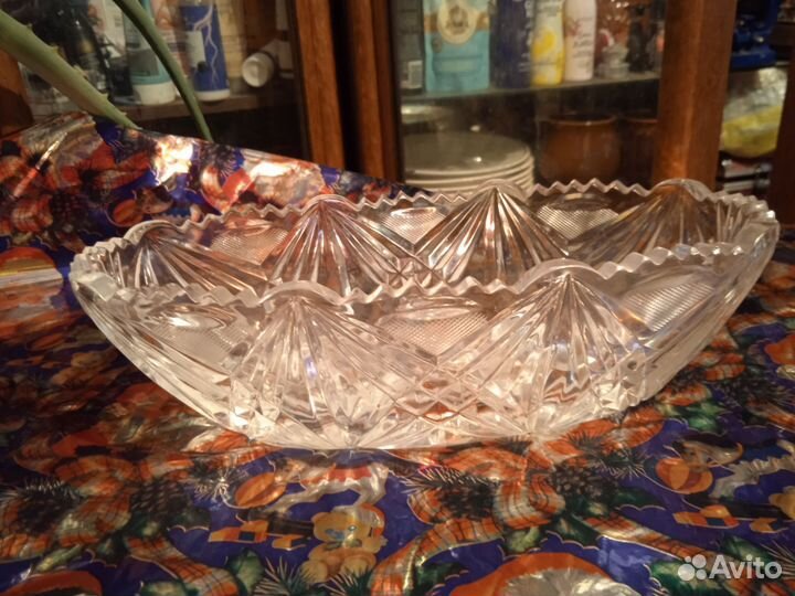 Хрустальная ваза конфетница СССР