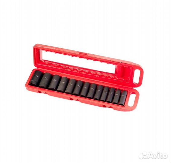 Набор глубоких ударных головок 10-32мм, 1/2