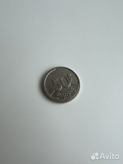 Монета бельгия 1987