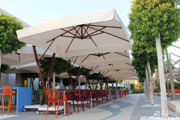 Зонт центральный пляжный усиленный 4/8 спиц